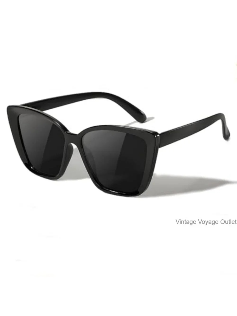 Oversized Cat Eye Sunglasses Women Wide Frame Retro UV400 Plastic
